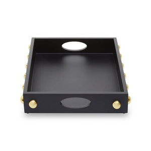 Frida Black and Gold Studded Tray