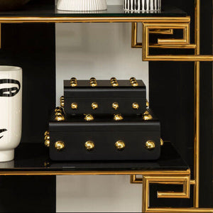 Small Black and Gold Trinket Box | Frida
