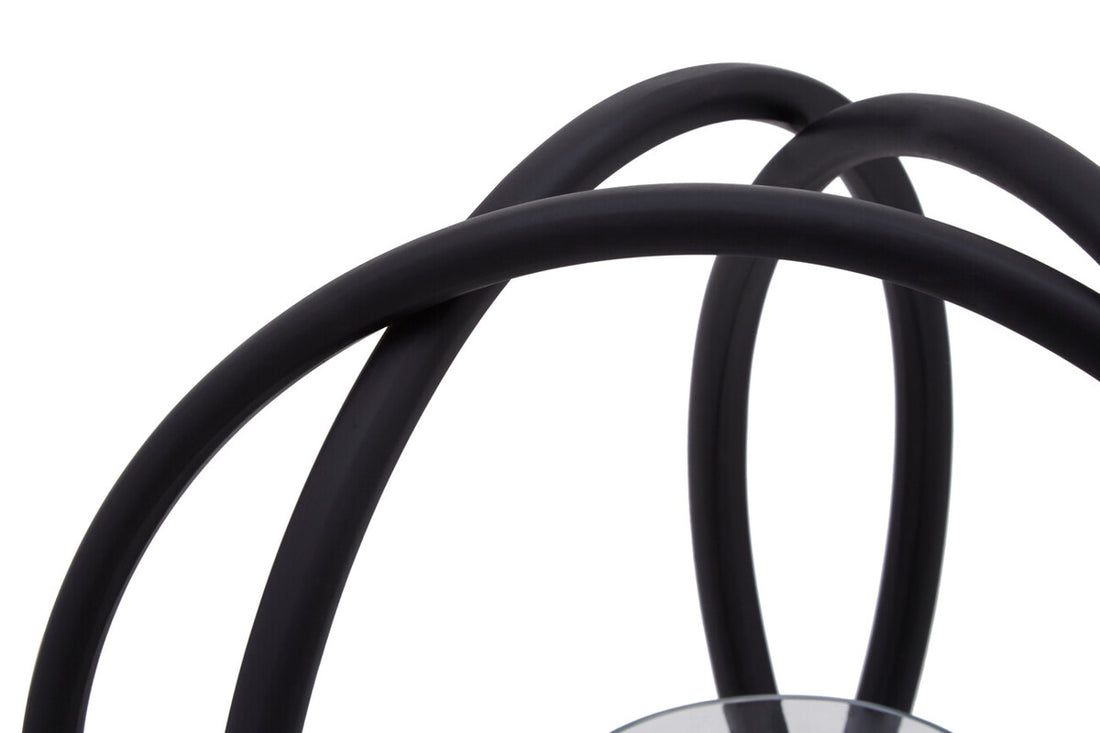 Aura Medium Matte Black Finish Candle Holder