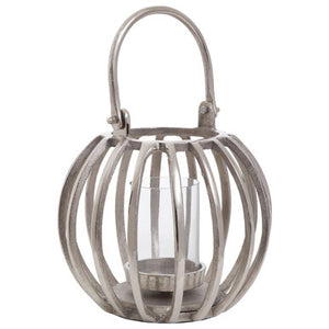Aura Small Silver Finish Lantern