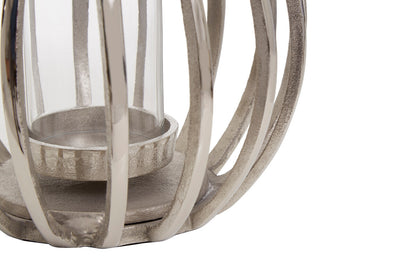 Aura Small Silver Finish Lantern