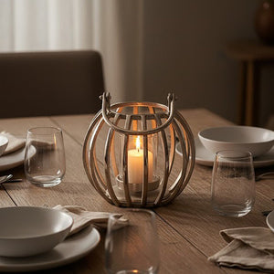 Small Silver Finish Lantern | Aura