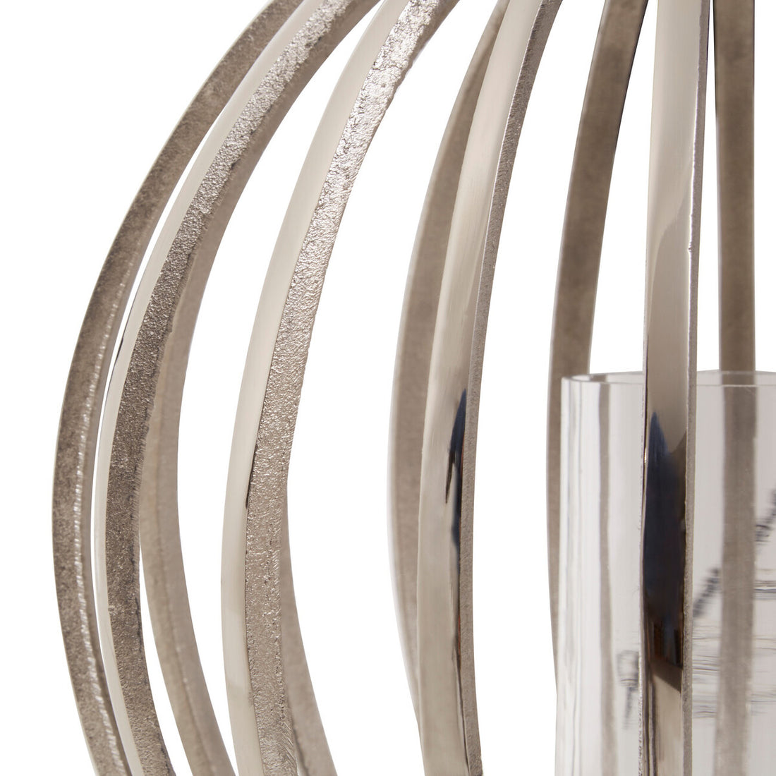 Aura Large Silver Finish Lantern