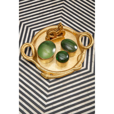 Serpent Gold Set of 4 Coasters with Holder