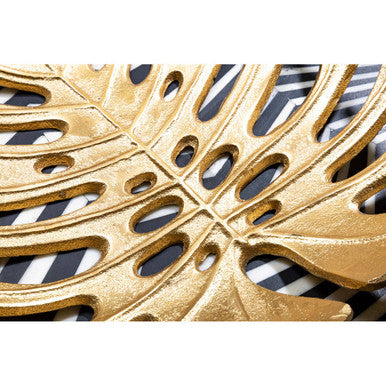 Prato Monstera Small Gold Finish Leaf Dish - Image 7