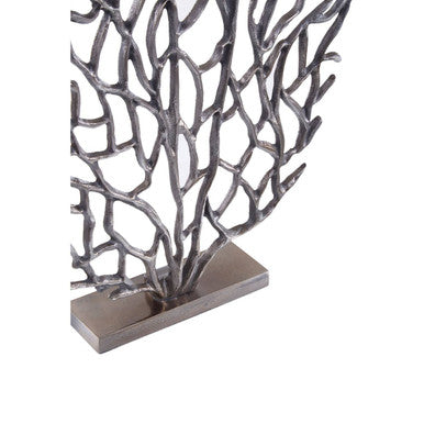 Prato Small Black Nickel Finish Coral Sculpture
