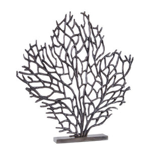 Prato Large Black Nickel Finish Coral Sculpture