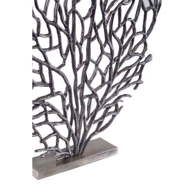 Prato Large Black Nickel Finish Coral Sculpture