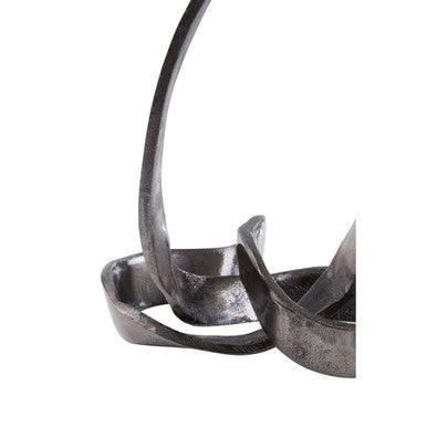 Prato Silver Nickel Finish Knot Sculpture - Image 4
