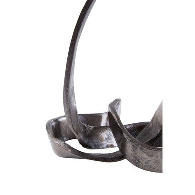 Prato Silver Nickel Finish Knot Sculpture - Image 5