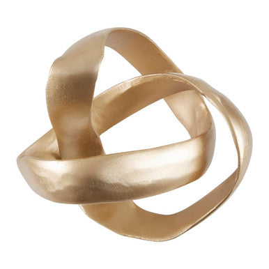 Prato Gold Finish Knot Sculpture - Image 7