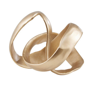 Prato Gold Finish Knot Sculpture - Image 9