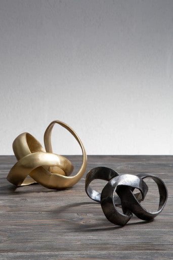 Prato Gold Finish Knot Sculpture - Image 3