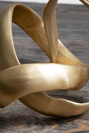 Prato Gold Finish Knot Sculpture - Image 4