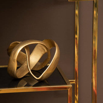 Prato Gold Finish Knot Sculpture - Image 2