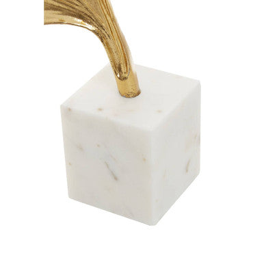 Mirano Gold Finish Ginkgo Sculpture - Image 9