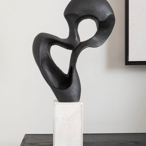 Black Finish Knot Sculpture | Mirano