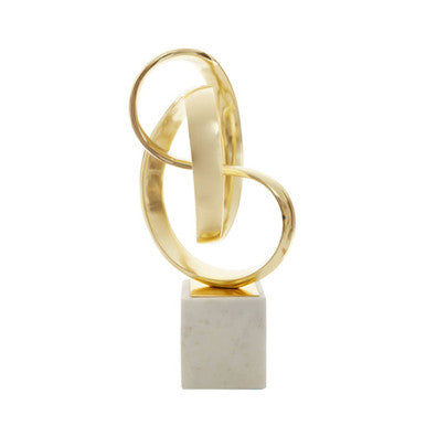 Mirano Gold Finish Knot Sculpture - Image 2