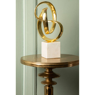 Mirano Gold Finish Knot Sculpture