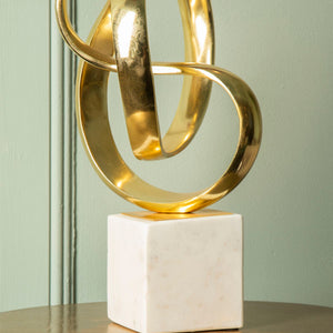 Gold Finish Knot Sculpture | Mirano