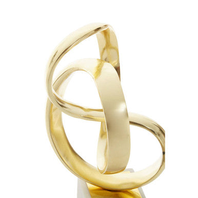 Mirano Gold Finish Knot Sculpture - Image 7