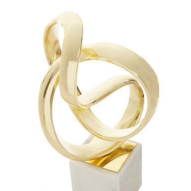 Mirano Gold Finish Knot Sculpture