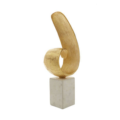 Mirano Gold Finish Curl Sculpture - Image 8