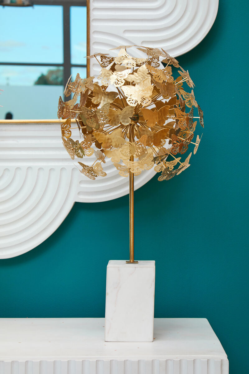 Mirano Gold Finish Butterfly Sculpture - Image 6