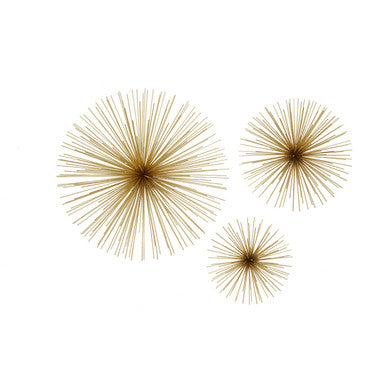 Mirano Set Of 3 Gold Finish Wall Decor