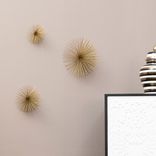 Mirano Set Of 3 Gold Finish Starburst Wall Decor