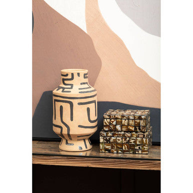 Barren Hand Painted Earthenware Vase - Image 4
