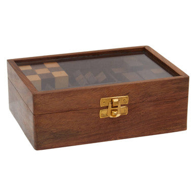 Churchill Games Sheesham Wood 6 Piece 3D Puzzle Set