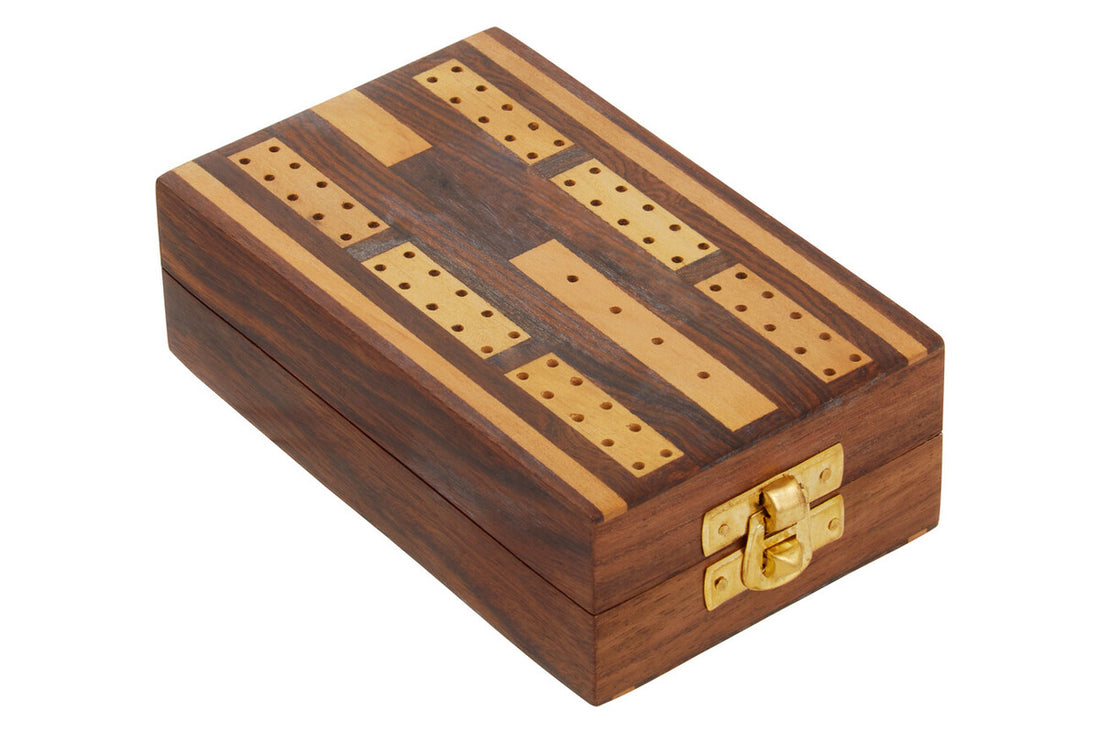 Churchill Games Sheesham Wood Cribbage Set - Image 4