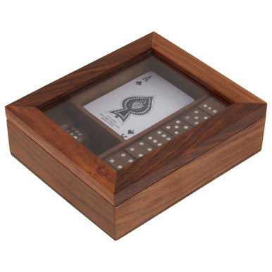 Churchill Games Set With Dominoes Dice and Playing Cards