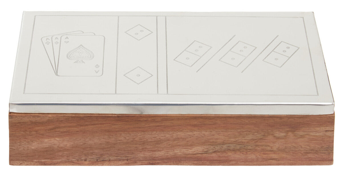 Churchill Games 3 In 1 Dominoes Dice and Playing Cards Set