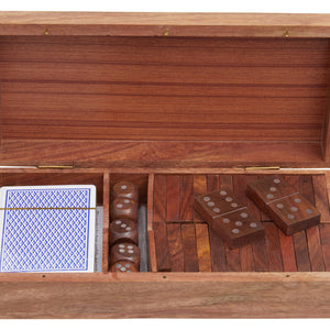 3 In 1 Dominoes Dice and Playing Cards Set | Churchill Games
