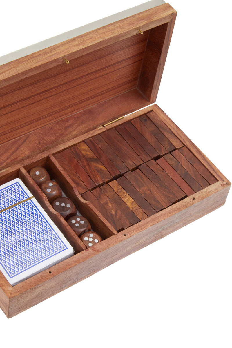 Churchill Games 3 In 1 Dominoes Dice and Playing Cards Set - Image 4