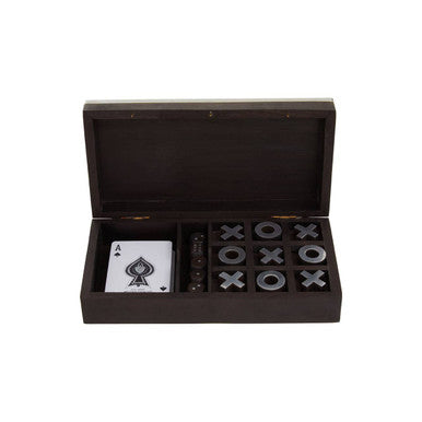 Churchill Games 3 In 1 Noughts &amp; Crosses Dice and Playing Cards Set