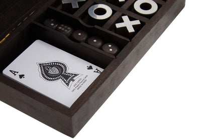 Churchill Games 3 In 1 Noughts and Crosses Dice and Playing Cards Set