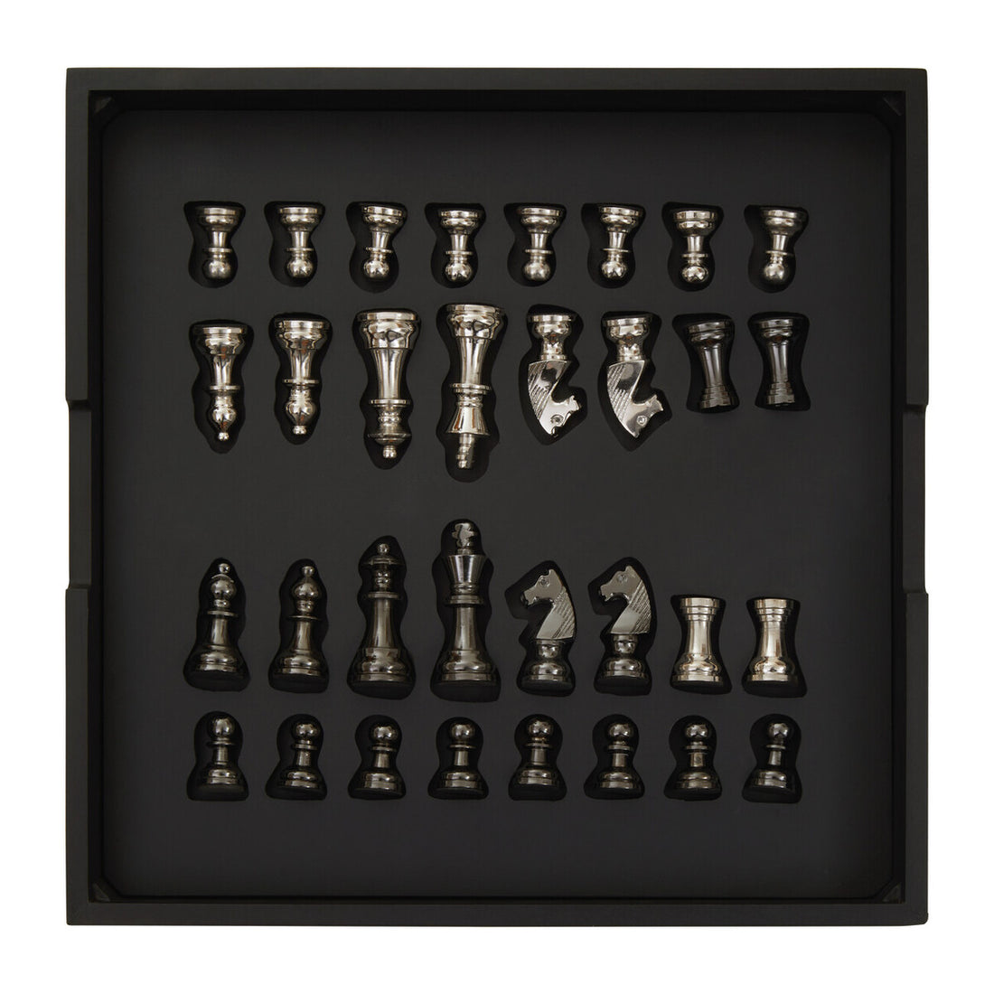Churchill Games Black And Silver Chess Set - Image 4