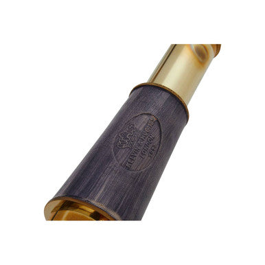 Churchill Brass and Black Leather Effect Tapered Telescope - Image 8