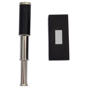 Black Leather Effect Telescope with Box | Churchill