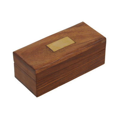 Churchill Brown Leather Effect Telescope With Wooden Box - Image 5