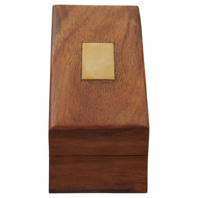 Churchill Brown Leather Effect Telescope With Wooden Box - Image 6