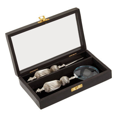 Churchill Magnifying Glass And Letter Opener With Box