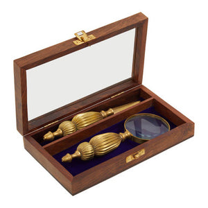 Churchill Gold Finish Magnifying Glass And Letter Opener