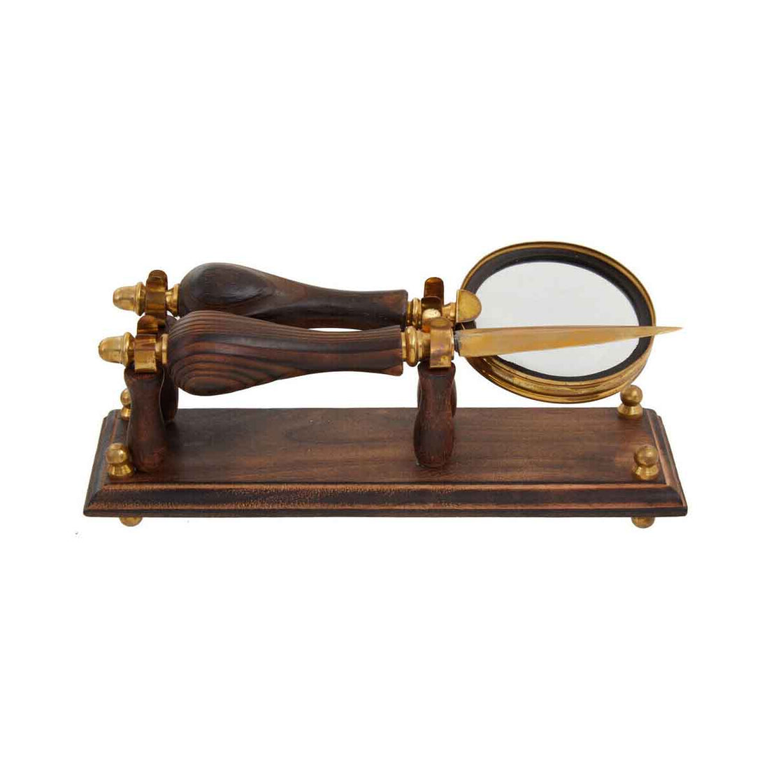 Churchill Brown Mango Wood Magnifying Glass and Letter Opener