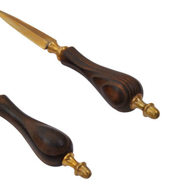 Churchill Brown Mango Wood Magnifying Glass and Letter Opener - Image 5