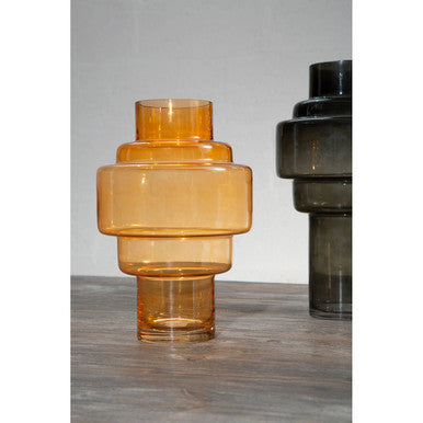 Cayden Small Orange Glass Vase