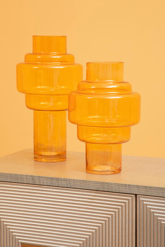 Cayden Small Orange Glass Vase